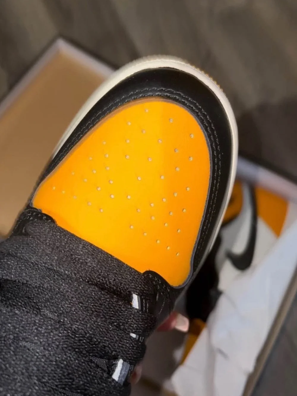 Jordan Men's High-Top Sneakers in Yellow, Black & White